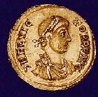 A coin with the image of Flavius Victor (c)1998, Princeton Economic Institute