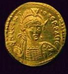 coin with the image of Leontius (c)1998 Princeton Economic Institute