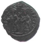 Coin with the images of Phocas and Leontia (c)1999, Chris Connell