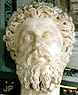 A bust of the Emperor Marcus Aurelius (c)2001 Justin Paola