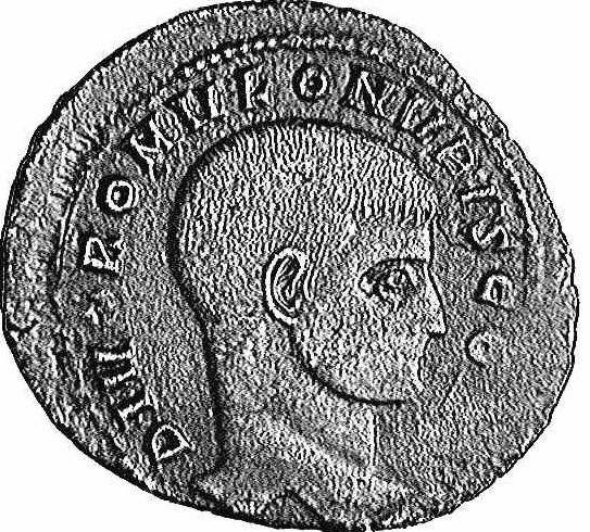 Coin with the image of Valerius Romulus (c)1998 CGB numismatique, Paris